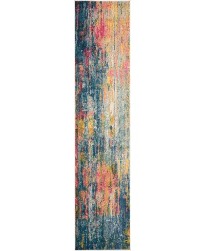 Nourison Home Celestial Ces09 2'2"x10' Runner Area Rug In Blue