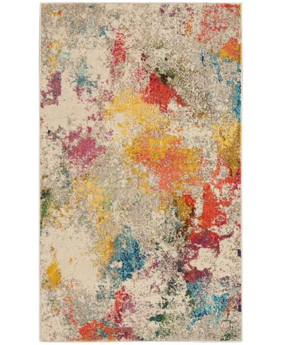 Nourison Home Celestial Ces12 3'x5' Area Rug In Ivory