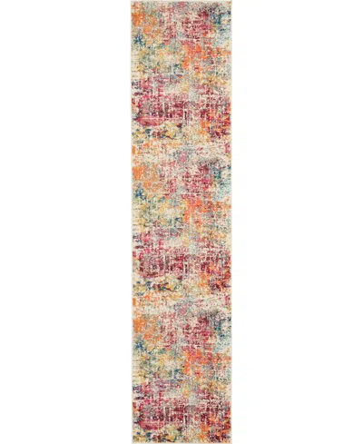 Nourison Home Celestial Ces13 2'2"x10' Runner Area Rug In Pink,multi