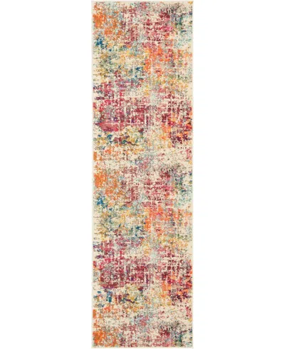 Nourison Home Celestial Ces13 2'x6' Runner Area Rug In Pink,multi