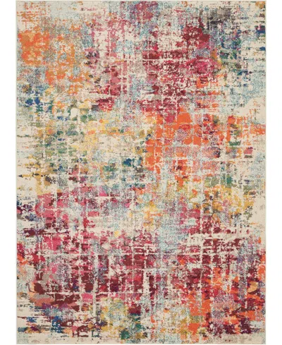 Nourison Home Celestial Ces13 5'3"x7'3" Area Rug In Pink,multi