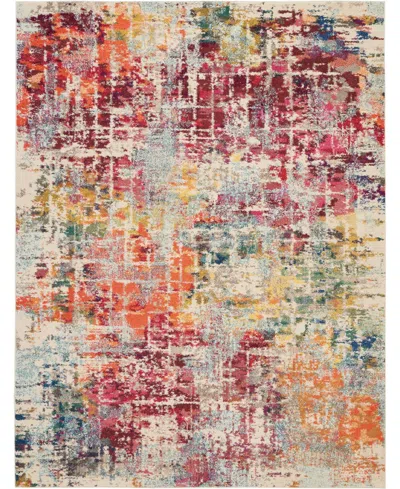 Nourison Home Celestial Ces13 7'10"x10'6" Area Rug In Pink,multi