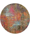 Nourison Home Celestial Ces14 4'x4' Round Area Rug In Multi
