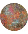 Nourison Home Celestial Ces14 4'x4' Round Area Rug In Multi