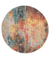 Nourison Home Celestial Ces15 5'3"x5'3" Round Area Rug