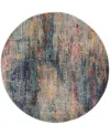 Nourison Home Celestial Ces16 4'x4' Round Area Rug In Multi