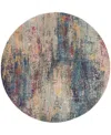 Nourison Home Celestial Ces16 4'x4' Round Area Rug
