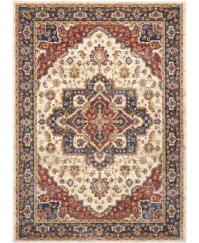 Nourison Home Closeout  Lagos Lag01 Cream Rug In Blue