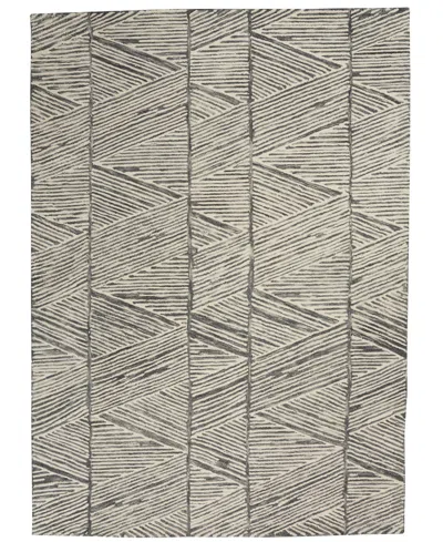 Nourison Home Colorado Clr01 3'9"x5'9" Area Rug In Gray,white
