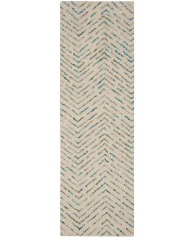 Nourison Home Colorado Clr02 2'3"x7'6" Runner Area Rug In Ivory,moss