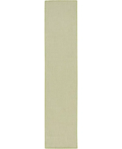 Nourison Home Courtyard Cou01 2'2"x10' Runner Area Rug In Ivory,green