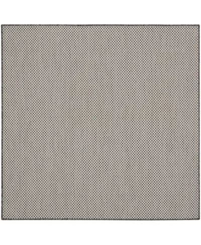 Nourison Home Courtyard Cou01 5'x5' Square Area Rug In Ivory,gray