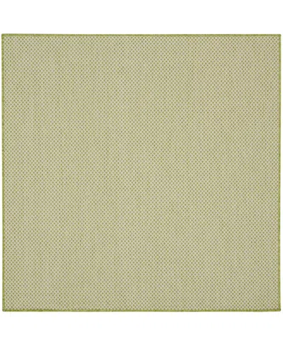 Nourison Home Courtyard Cou01 5'x5' Square Area Rug In Ivory,green
