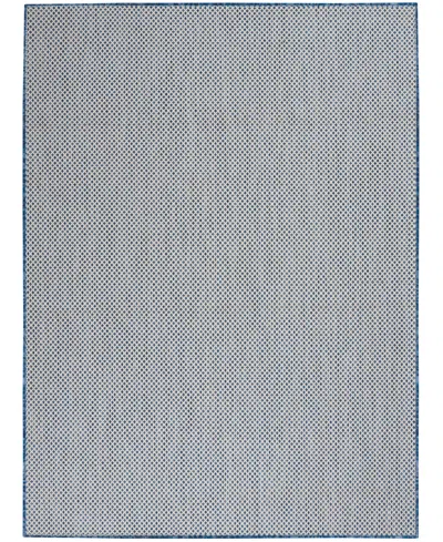 Nourison Home Courtyard Cou01 5'x7' Area Rug In Ivory,blue