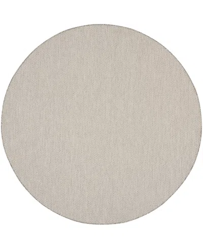 Nourison Home Courtyard Cou01 6'x6' Round Area Rug In Ivory