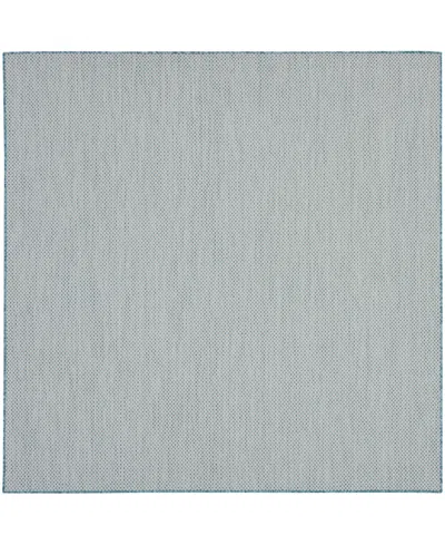 Nourison Home Courtyard Cou01 6'x6' Square Area Rug In Ivory,aqua