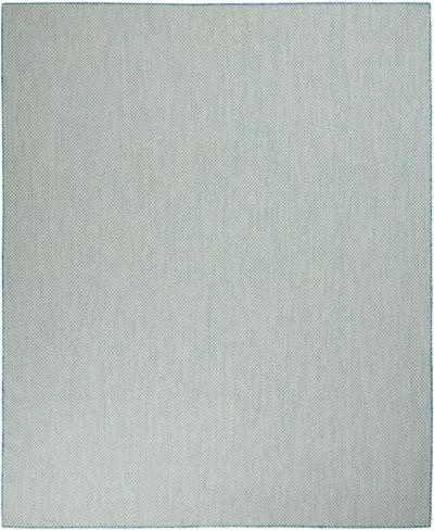 Nourison Home Courtyard Cou01 7'x10' Area Rug In Ivory,aqua