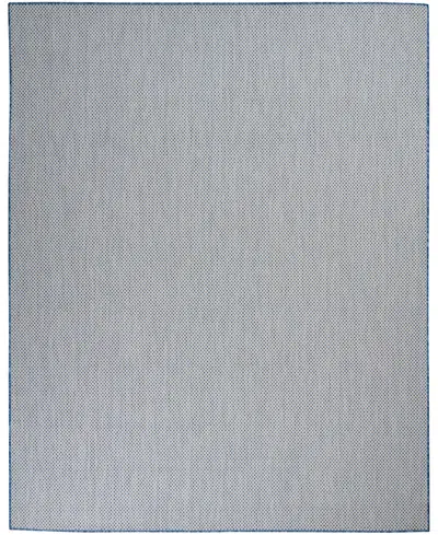 Nourison Home Courtyard Cou01 8'x10' Area Rug In Ivory,blue