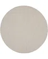 Nourison Home Courtyard Cou01 8'x8' Round Area Rug In Ivory