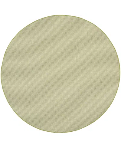 Nourison Home Courtyard Cou01 8'x8' Round Area Rug In Ivory,moss