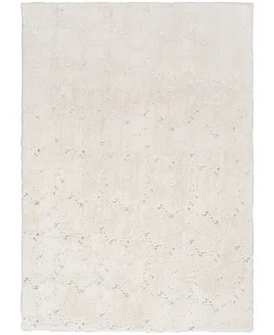 Nourison Home Cozy Shimmer Csh01 7'9"x9'9" Area Rug In Ivory
