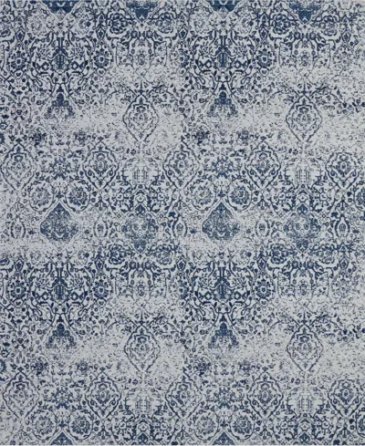 Nourison Home Damask Das06 8'x10' Area Rug In Ivory,navy