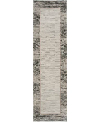 Nourison Home Desire Dsr02 2'3"x7'6" Runner Area Rug In Gray,black
