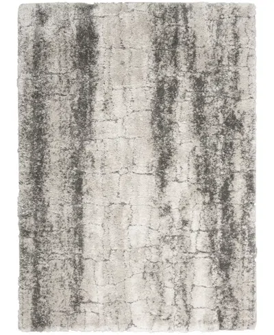 Nourison Home Dreamy Shag Drs01 5'3"x7'3" Area Rug In Ivory,gray