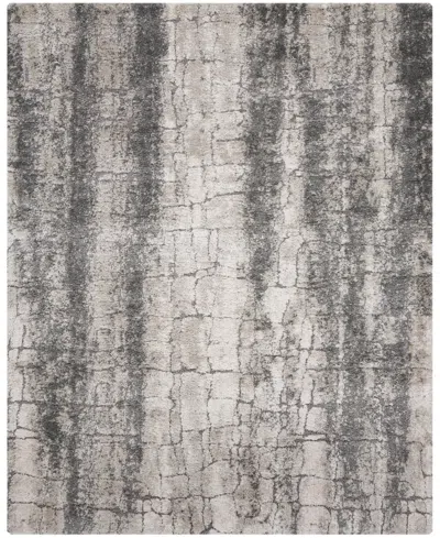 Nourison Home Dreamy Shag Drs01 7'10"x9'10" Area Rug In Ivory,gray