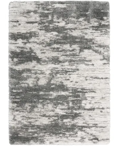 Nourison Home Dreamy Shag Drs02 4'x6' Area Rug In Charcoal