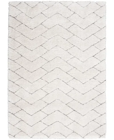 Nourison Home Dreamy Shag Drs03 4'x6' Area Rug In Ivory,gray