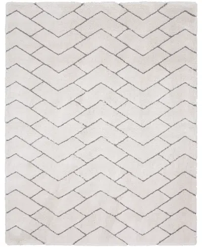 Nourison Home Dreamy Shag Drs03 7'10"x9'10" Area Rug In Ivory,gray