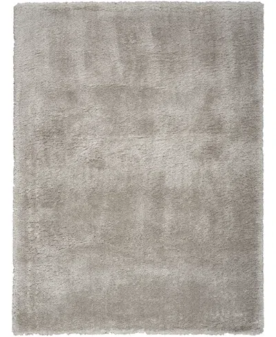 Nourison Home Dreamy Shag Drs05 4'x6' Area Rug In Silver