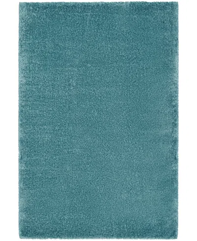 Nourison Home Dreamy Shag Drs05 5'3"x7'3" Area Rug In Aqua