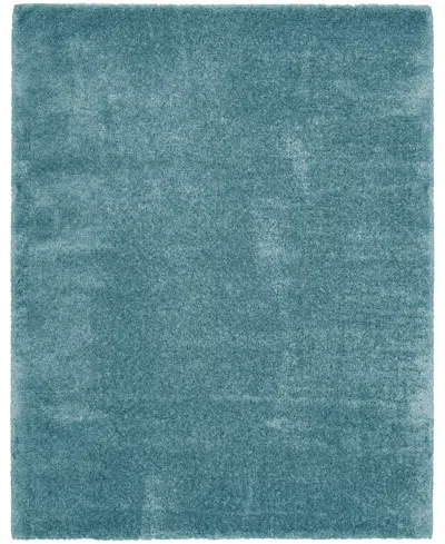 Nourison Home Dreamy Shag Drs05 7'10"x9'10" Area Rug In Aqua