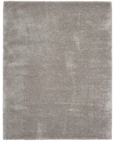 Nourison Home Dreamy Shag Drs05 7'10"x9'10" Area Rug In Silver