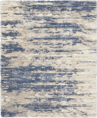 Nourison Home Dreamy Shag Drs10 7'10"x9'10" Area Rug In Blue