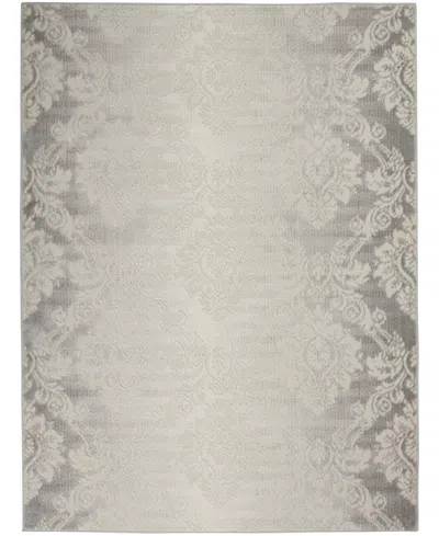 Nourison Home Elation Etn03 4'x6' Area Rug In Ivory,gray