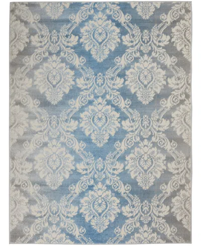 Nourison Home Elation Etn03 5'3"x7'3" Area Rug In Ivory,blue