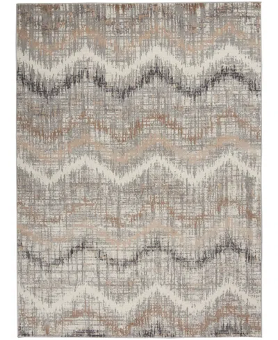 Nourison Home Elation Etn04 4'x6' Area Rug In Gray,ivory