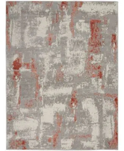 Nourison Home Elation Etn06 Rug Collection In Gray,brick