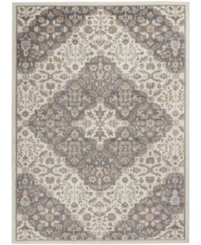 Nourison Home Elation Etn08 Rug Collection In Ivory,gray