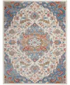 Nourison Home Elation Etn09 4'x6' Area Rug In Ivory,blue