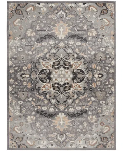 Nourison Home Elation Etn09 5'3"x7'3" Area Rug In Gray