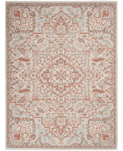 Nourison Home Elation Etn10 5'3"x7'3" Area Rug In Ivory