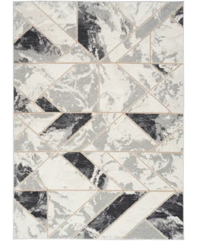 Nourison Home Elation Etn11 4'x6' Area Rug In Ivory,gray