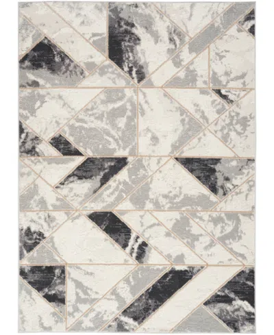 Nourison Home Elation Etn11 5'3"x7'3" Area Rug In Ivory,gray