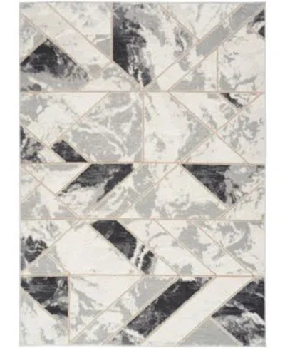 Nourison Home Elation Etn11 Rug Collection In Ivory,gray