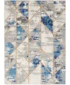 Nourison Home Elation Etn12 5'3"x7'3" Area Rug In Gray,blue