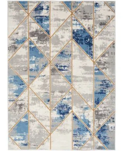 Nourison Home Elation Etn12 Rug Collection In Gray,blue